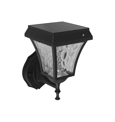 LED Solar Væglampe - CCT 3i1, Mat Sort, Hus
