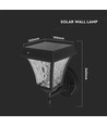 LED Solar Væglampe - CCT 3i1, Mat Sort, Hus