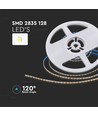 5m 9W/m LED strip, 128 LED pr. meter - 24V, IP20, 4000K, 127lm/W