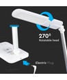 7W Bordlampe - LED, trådløs oplader, 3i1, hvid