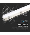 120cm 36W vandtæt komplet LED armatur med nødlys - Samsung LED chip, 120lm/W, IP65, 4000K, 3 timers batteridrift