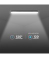 120cm 36W vandtæt komplet LED armatur med nødlys - Samsung LED chip, 120lm/W, IP65, 4000K, 3 timers batteridrift