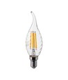 E14 4W LED flammepære - Kultråd, kertepære med twist og flamme facon