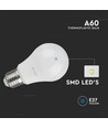3 stk. E27 10,5W LED pære - A60, mat glas, 3000K, 1055lm, 3-pak