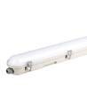 48W LED WP Lampe 150cm - Samsung Chip, EM Kit, Mælkeagtigt Dæksel, SS Clips, 4000K