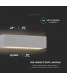 9W Udendørs Op/nedlys - LED, Soft lys, Medium, 4000K, Grå hus