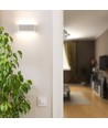 12W Udendørs - LED Up/Down, Blødt Lys Stor, 6400K, Grå Hus