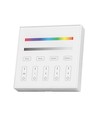4 Zone RGB+W WiFi vægpanel fjernbetjening, 3V - 86x86mm, hvid, 4 zoner, dæmpbar, RF 2.4GHz