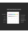 4 Zone RGB+W WiFi vægpanel fjernbetjening, 3V - 86x86mm, hvid, 4 zoner, dæmpbar, RF 2.4GHz