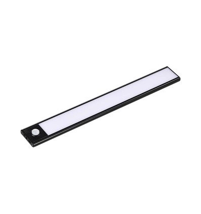 2W skabslys - LED, PIR sensor, 3000K, sort, IP20