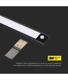 2W skabslys - LED, PIR sensor, 3000K, sort, IP20