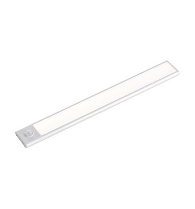 40cm 2W LED skabslampe med PIR sensor, 5V - Sølv, 2200mA batteri, IP20, 3000K