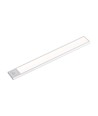 40cm 2W LED skabslampe med PIR sensor, 5V - Sølv, 2200mA batteri, IP20, 3000K