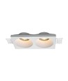 2x GU10 Lampe - runde, hvid