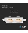 2x GU10 Lampe - runde, hvid