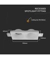 EN: VT-11012 2xGU10 FITTING ROUND WHITE
