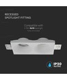EN: VT-11012 2xGU10 FITTING ROUND WHITE