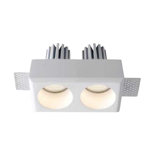 2xGU10 - Lampe, Runde, Hvid