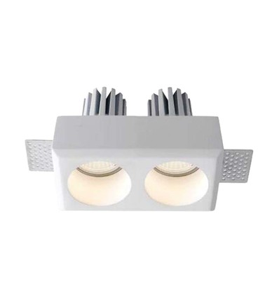 2xGU10 - Lampe, Runde, Hvid