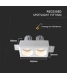 2xGU10 - Lampe, Runde, Hvid