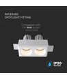2xGU10 - Lampe, Runde, Hvid