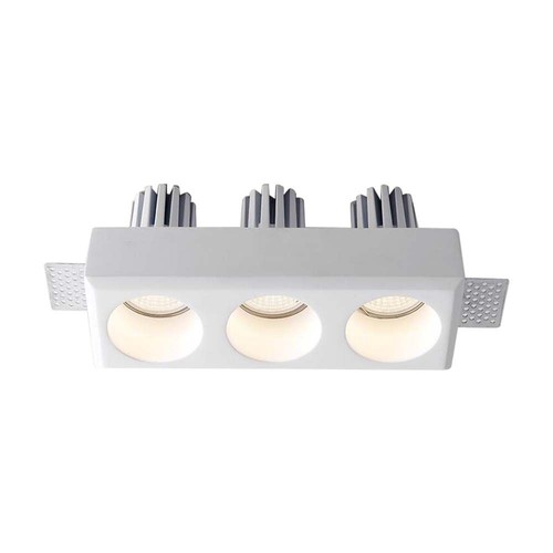 3xGU10 Runde Lampe - Hvid