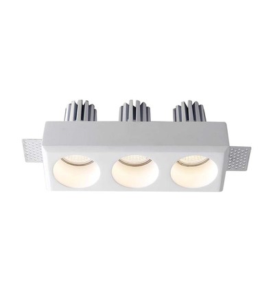 3xGU10 Runde Lampe - Hvid