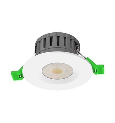 5W/8W LED indbygningsspot, fire-rated - 830lm, IP65, dæmpbar, CCT, 60 grader, hvid/sort/krom finish