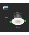 5W/8W LED Brandsikker Downlight - CCT 4i1, Dæmpbar