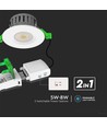 5W/8W LED Brandsikker Downlight - CCT 4i1, Dæmpbar