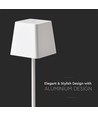 Opladelig LED bordlampe Inde/ude - Hvid, touch dæmpbar, IP54, varm hvid lys