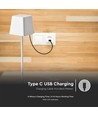 LED 2W Bordlampe - 3000K, Hvid, Hus