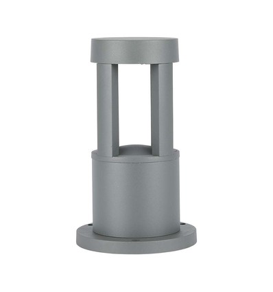 10W LED havelampe / bedlampe, 25cm - IP65, 6400K, grå, udendørs