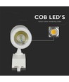 35W 3-faset skinnespot - 24 grader, 6400K, hvid, COB LED, 4-leder tracklight