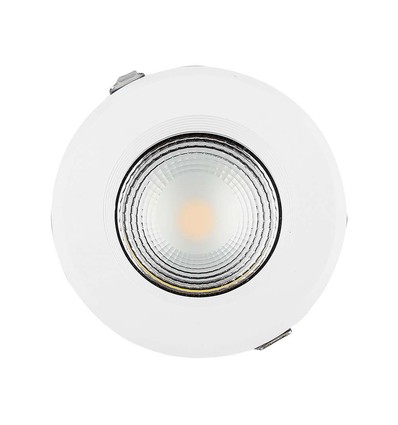 40W Ø22,1cm LED indbygningspanel - 120lm/W, COB, kold hvid, Hul: Ø20,7 cm, Mål: Ø22,1 cm