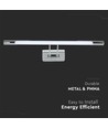 13W LED Billede-/Spejllampe - Krom, 3000K, Ø640mm