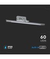 64cm billede/spejllampe 12W LED - Krom, 3000K, vipbar, inkl. lyskilde