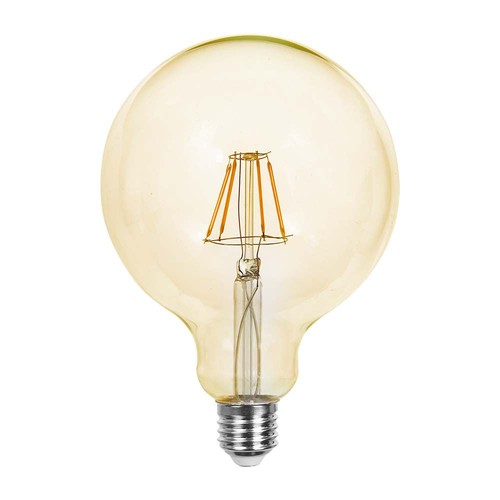 G125 LED Kultråds Pære 12W E27 - Amberfarvet, 2200K