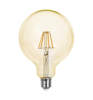 G125 LED Kultråds Pære 12W E27 - Amberfarvet, 2200K