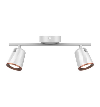 12W dobbelt LED væglampe - 3000K, hvid