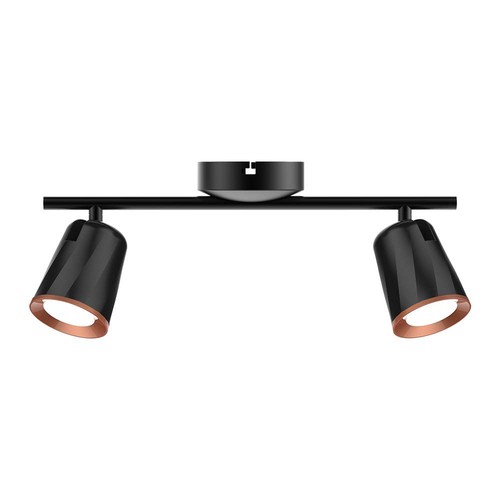 12W Væglampe - LED, 3000K, Sort