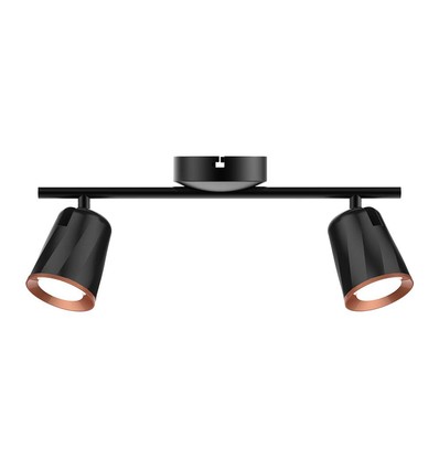 12W LED væglampe - Sort, 3000K