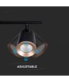 12W Væglampe - LED, 3000K, Sort
