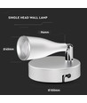 4.5W Væglampe LED - 3000K, Hvid