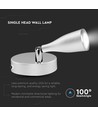 4.5W Væglampe LED - 3000K, Hvid
