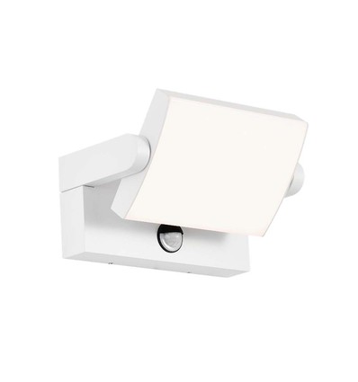 17W LED Væglampe - Med Sensor, 4000K, Hvid Hus, IP65