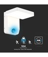 17W hvid kvadratisk væglampe med sensor - 2580lm, IP65, 3000K, PIR sensor