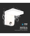 17W hvid kvadratisk væglampe med sensor - 2580lm, IP65, 3000K, PIR sensor