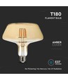 E27 8W LED filament pære - Amber glas, 620lm, 2200K, 300° lysspredning