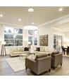 36W rund LED hængende pendel - designer, farveskiftende, 600x2000, dæmpbar, hvid